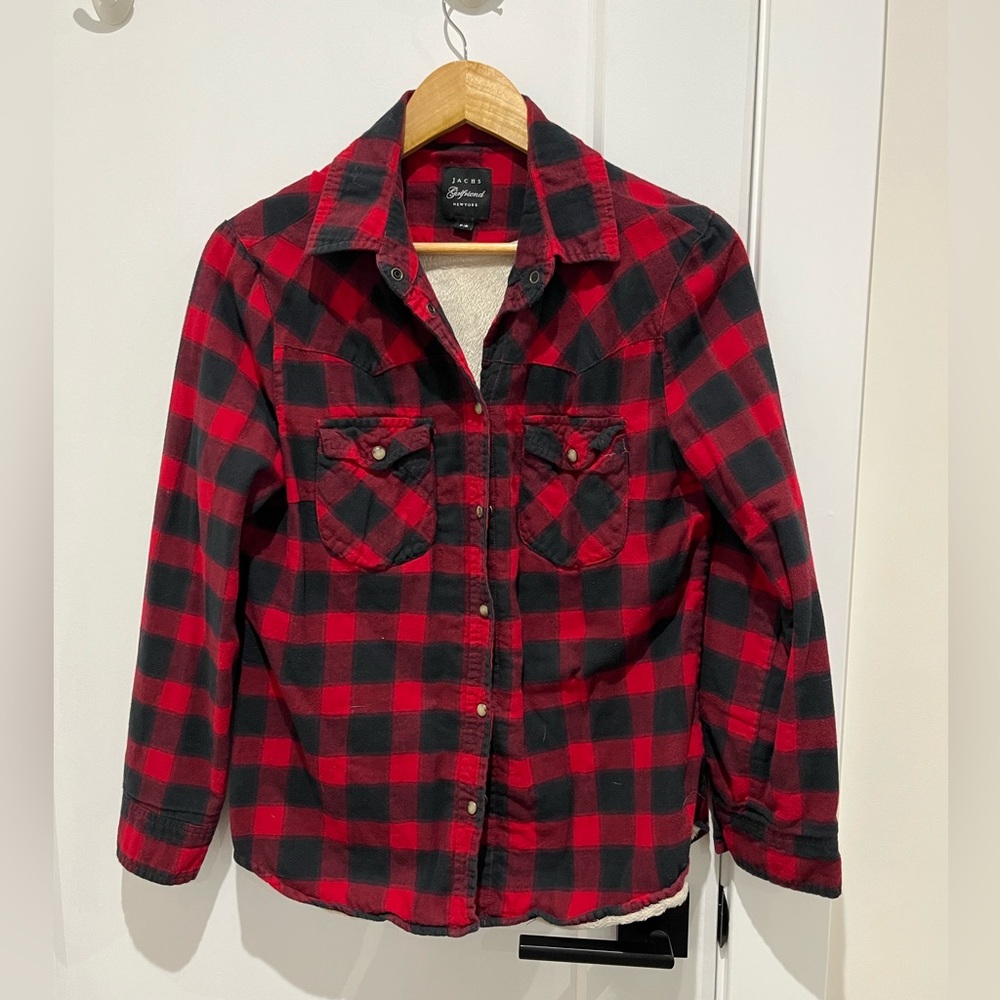 Fuzzy Lined Flannel Shirt